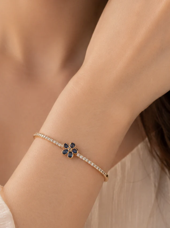 Bracelet Anti Tarnish | Elegant Gold-Plated Adjustable Bracelet for Women