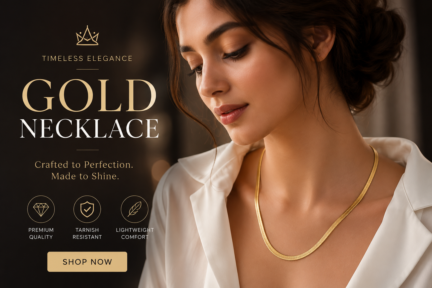 Premium Gold Plated Snake Chain Necklace for Women | Waterproof | Anti Tarnish | Daily Wear